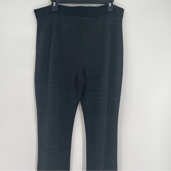 Misook Collection Women Black Dress Pants Size 12 Flare Inseam 37 Subtle Stripe - Picture 8 of 9